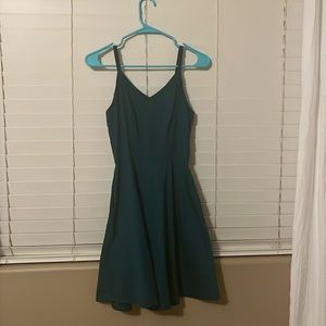 Sage green homecoming dress.